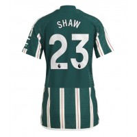 Dámy Fotbalový dres Manchester United Luke Shaw #23 2023-24 Venkovní Krátký Rukáv